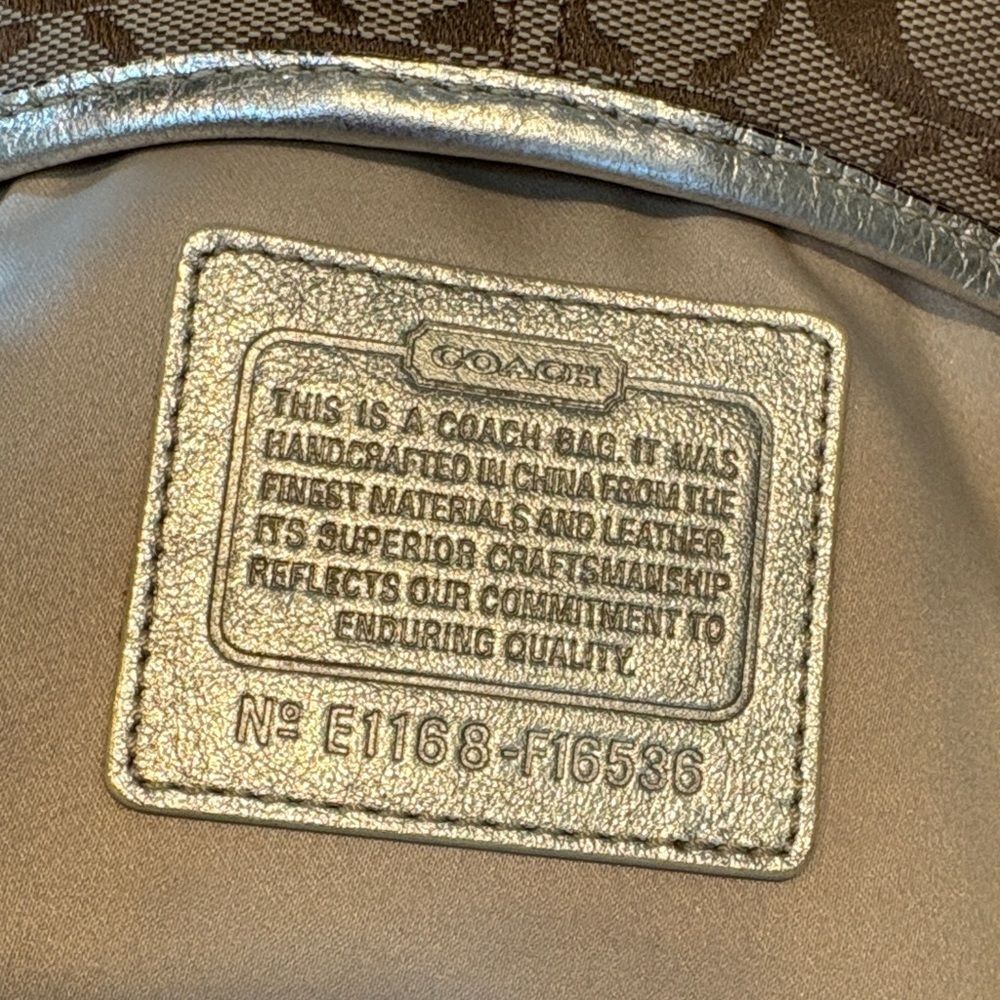 Coach Crossbody Purse Handbag Penelope Jacquard Signature Logo Hippie Bag - Picture 12 of 15